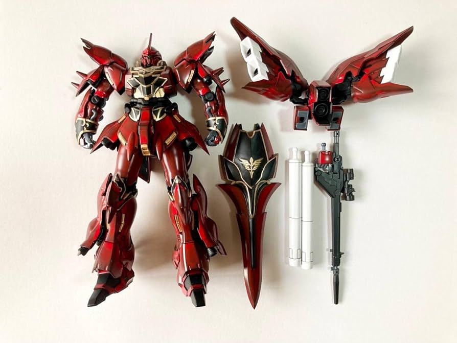 HGシナンジュチタニウムフィニッシュ、フルアーマーユニコーンガンダム素組み完成品 HGUC 1/144 シナンジュ チタニウムフィニッシュ 制作・レビュー